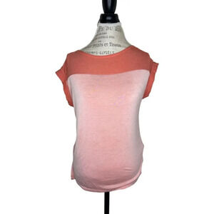 Black Diamond Athletic Cap Sleeve Shirt Soft EUC Orange Hue Peach Pink